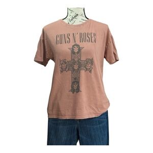T-Shirt Guns N Roses cross & skull graphic TAILGATE short sleeve  S